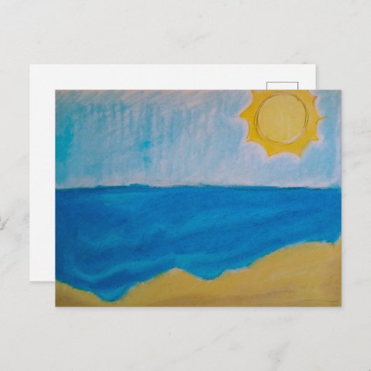 Sonnenstrahlen Postkarte (Vorne/Hinten)