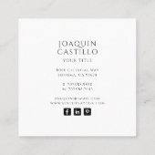 Sonnenstrahlen Quadratische Visitenkarte (Rückseite)