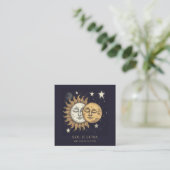 Sonnenstrahlen Quadratische Visitenkarte (Stehend Vorderseite)