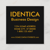 Sonnenstrahlen Quadratische Visitenkarte (Rückseite)