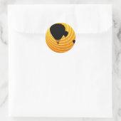 Sonnenstrahlen Runder Aufkleber (Tasche)