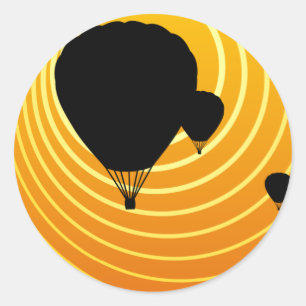 Sonnenstrahlen Runder Aufkleber