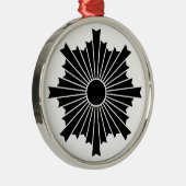 Sonnenstrahlen Silbernes Ornament (Rechts)