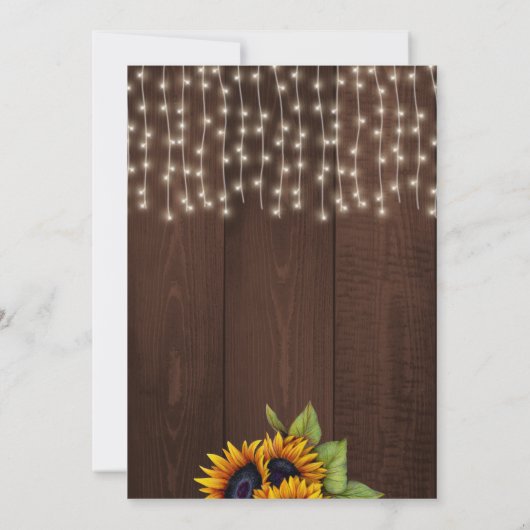 Sonnenstrahlen Sonnenstrahlen rustikale Geburtstag Einladung (Rückseite)