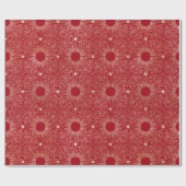 Sonnenstrahlen, Sterne, Astrologisch, Gold, Rot, S Geschenkpapier (Flach)