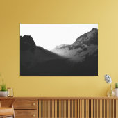 Sonnenstrahlen über den Bergen Leinwanddruck (Insitu (Wohnzimmer))