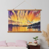 Sonnenstrahlen über der Adriaküste Wandteppich Mit Holzrahmen (Schlafzimmer)