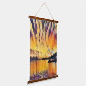 Sonnenstrahlen über der Adriaküste Wandteppich Mit Holzrahmen (Gewinkelt)