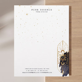 Sonnenstrahlen und dunkle Mondfarben Briefbogen