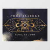 Sonnenstrahlen und dunkle Mondfarben Fensteraufkleber (Blatt)