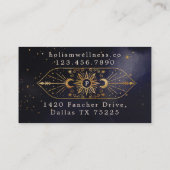 Sonnenstrahlen und dunkle Mondfarben Terminkarte (Rückseite)