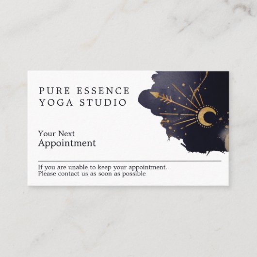 Sonnenstrahlen und dunkle Mondfarben Terminkarte (Vorderseite)