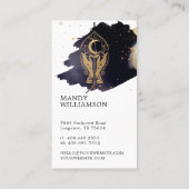 Sonnenstrahlen und dunkle Mondfarben Visitenkarte (Rückseite)