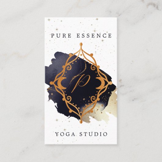 Sonnenstrahlen und dunkle Mondfarben Visitenkarte (Vorderseite)