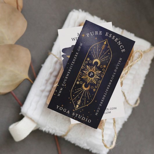 Sonnenstrahlen und dunkle Mondfarben Visitenkarte