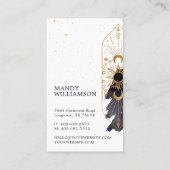 Sonnenstrahlen und dunkle Mondfarben Visitenkarte (Rückseite)