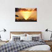 Sonnenstrahlen und dunkle Wolken Leinwanddruck (Insitu (Schlafzimmer))