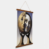 Sonnenstrahlen und Mond-Wandteppiche Wandteppich Mit Holzrahmen (Gewinkelt)