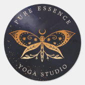 Sonnenstrahlen und Mondbraten Runder Aufkleber (Vorderseite)