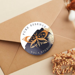 Sonnenstrahlen und Mondbraten Runder Aufkleber