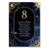 Sonnenstrahlen und Mondhochzeiten Tischnummer (Vorderseite)