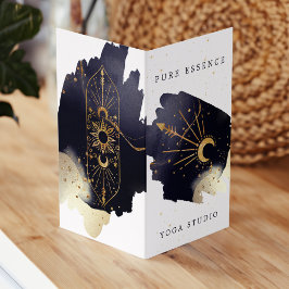 Sonnenstrahlen und Mondlicht Dunkle Wasserfärbung Visitenkarten