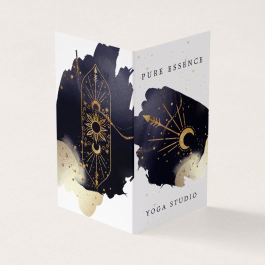 Sonnenstrahlen und Mondlicht Dunkle Wasserfärbung Visitenkarten (Vorderseite)