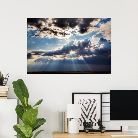 Sonnenstrahlen von oben poster (Heimbüro)