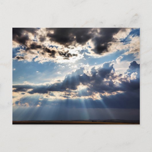 Sonnenstrahlen von oben postkarte (Vorderseite)