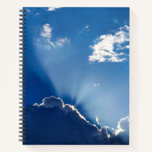 Sonnenstrahlen Wandkunst Blauer Himmel Minimalist  Notizblock