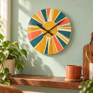 Sonnenstrahlen-Wanduhr Stunde Runde Wanduhr