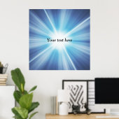 Sonnenstrahlmuster TEMPLATE Poster (Heimbüro)