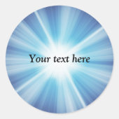 Sonnenstrahlmuster TEMPLATE Runder Aufkleber (Vorderseite)