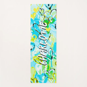 Sonnenstrahlte Ruhe: Sky Blue & Yellow Graffiti He Yogamatte
