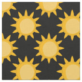 Sonnenstrahlung auf schwarzem Muster Stoff (Nahaufnahme)
