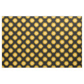 Sonnenstrahlung auf schwarzem Muster Stoff (Fat Quarter (45,7 x 55,9 cm))