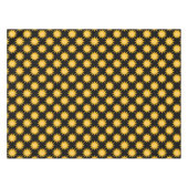 Sonnenstrahlung auf schwarzem Muster Tischdecke (Vorderseite (Horizontal))