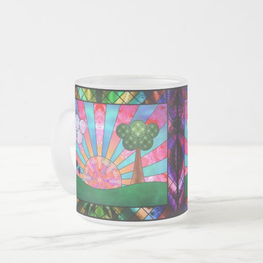 Sonnenstrahlung der Tasse (Vorderseite Links)