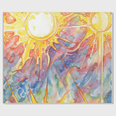 Sonnenstrahlung Geschenkpapier (Flach)