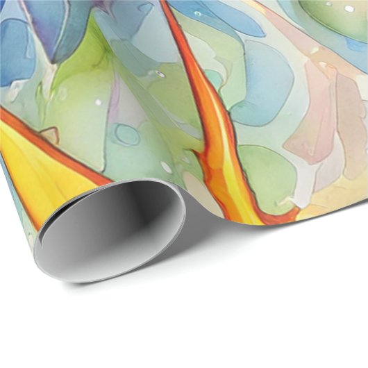 Sonnenstrahlung Geschenkpapier (Rolleneckpunkt)