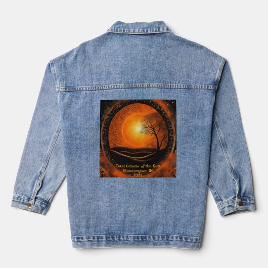 Sonnenstrahlung Hinzufügen von benutzerdefiniertem Jeansjacke (Rückseite)