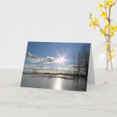 Sonnenstrahlung - Leersitzkarte Karte (Gelbe Blume)