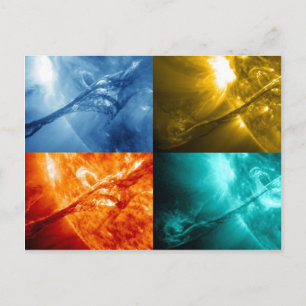 Sonnenstrahlung oder Koronale Massenausstoßsonnens Postkarte
