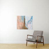 Sonnenstrand Blue Sky Puffy Wolken Malerei Wandteppich (Beispiel (Horizontal))