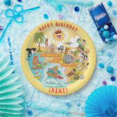 Sonnenstrand California Birthday Plate Pappteller (Party)