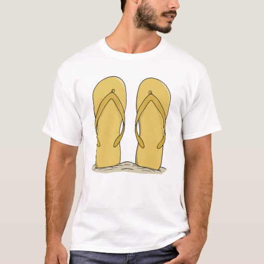 Sonnenstrand Flip Flops T-Shirt (Vorderseite)