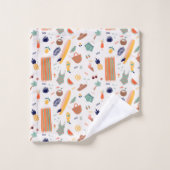 Sonnenstrand Fun Muster Badhandtuch Set (Waschlappen)