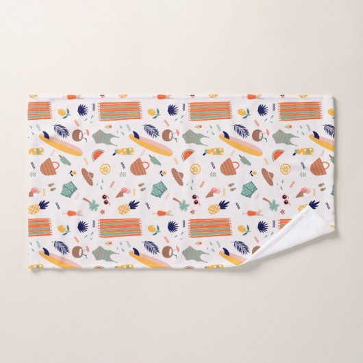 Sonnenstrand Fun Muster Badhandtuch Set (Handtuch)