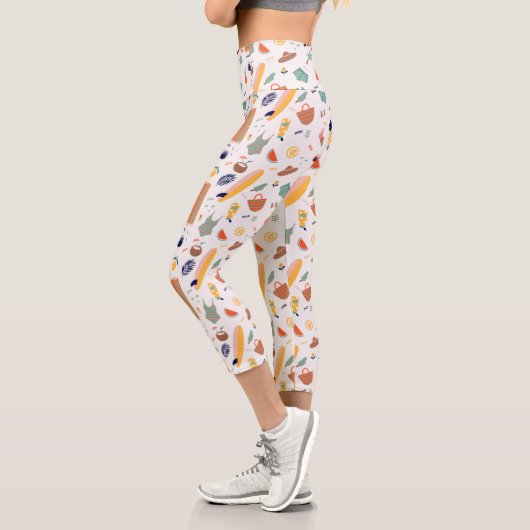 Sonnenstrand Fun Muster Capri Leggings (Links)