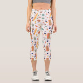 Sonnenstrand Fun Muster Capri Leggings (Vorderseite)